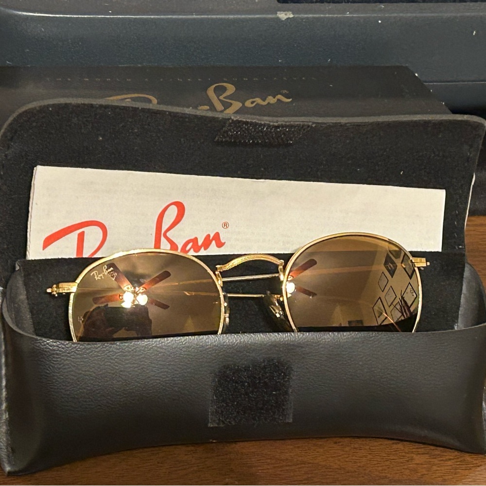 Ray Ban B&L Diamond Hard W1911 XVAS Round Sunglasses W/ Original Box & Case!